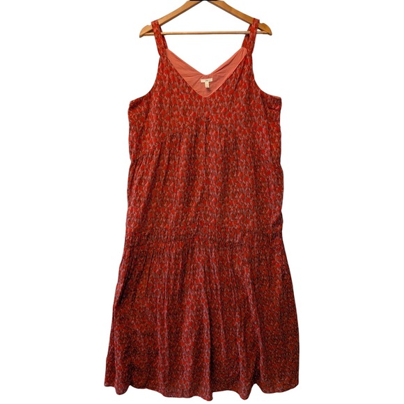 Joie Dresses & Skirts - Joie Tea Rose Cotton Tiered V-Neck Midi Dress JE6001PR Mens L